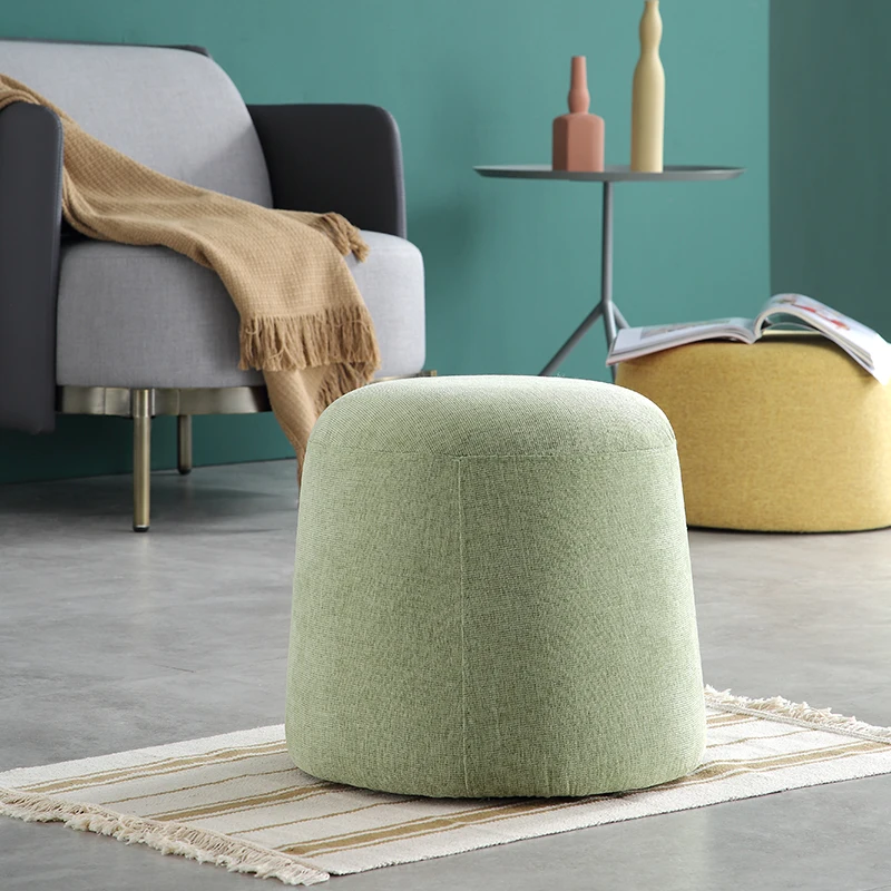 

Nordic low shoe changing stool fabric cute coffee table low removable and washable