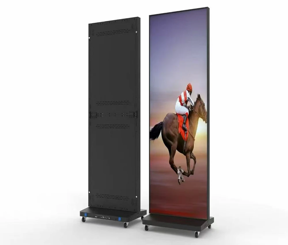 Customized Waterproof LED DisplayGQY P4 Floor Standing LED Poster For Exhibition Hall Brand Introduction Wall With High Resoluti