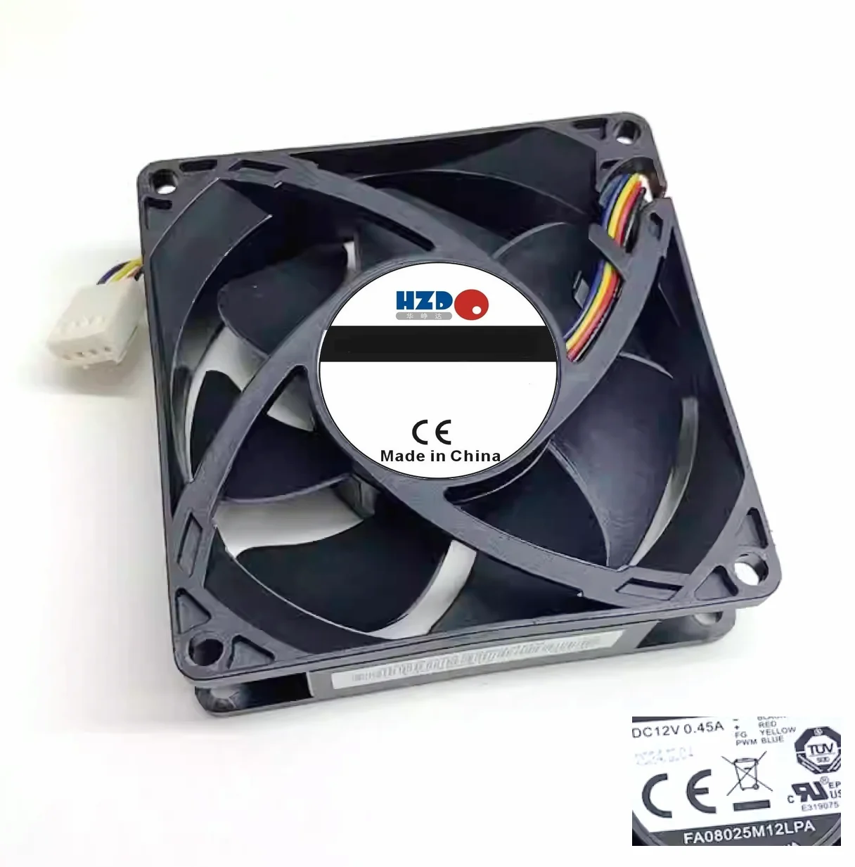 FA08025M12LPA 8025 12V 0.45A COOLING FAN 4 LINE