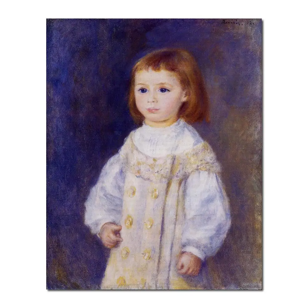 

art canvas reproductions Child in a White Dress (Lucie Berard)-Pierre Auguste Renoir Handmade oil painting High quality