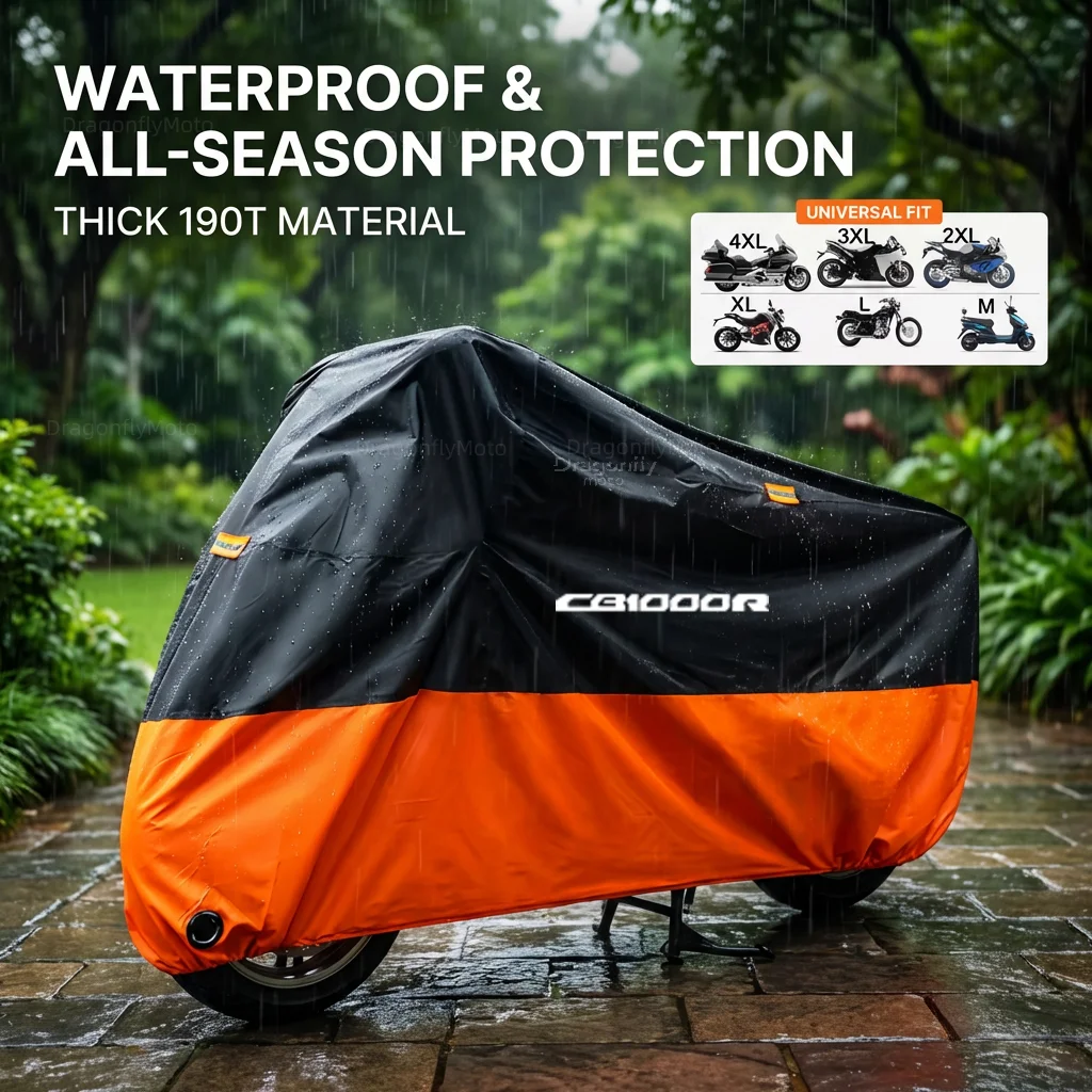 For HONDA CB1000R CB 1000R 2009-2014 2015 2016 Motorcycle Cover Thick 210D Waterproof Outdoor Uv Protective Dust Rain Sunshade
