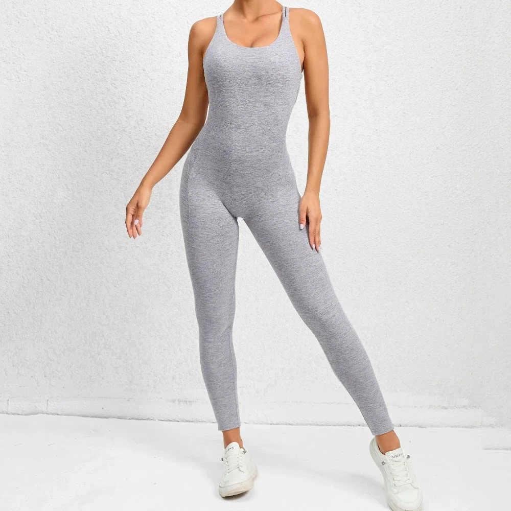 Naadloze yoga jumpsuits sport fitness hoge taille perzik heuplifting schoonheid terug jumpsuits workout kleding gym leggings voor dames