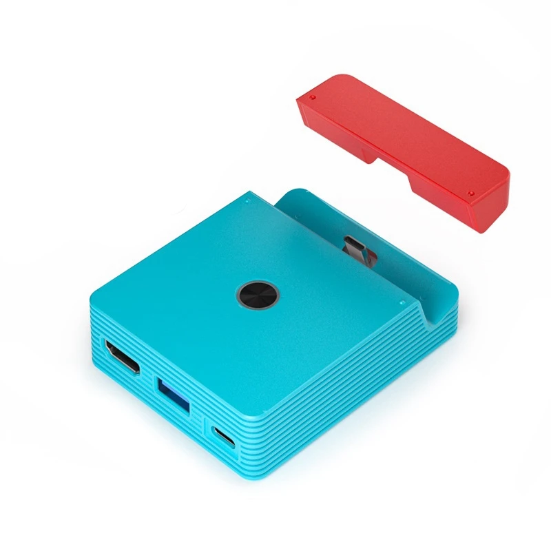 Projection Base ABS For Switch Magnetic Casting Dock Nintendo Ns Oled Host -Compatible Casting Red & Blue