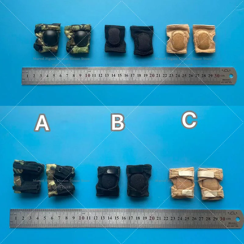 1/6 Scale Knee Pads Protective Gear Woodland / Black / Desert Tan Male Acceesory Parts Model For 12-inch Action Figure Soldier
