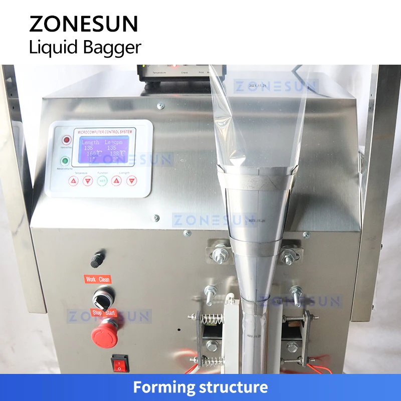 Zonesun ZS-FS200D Vertical Form Fill Seal Machine Sachet Packaging Machine Pouch Filling and Sealing Machine