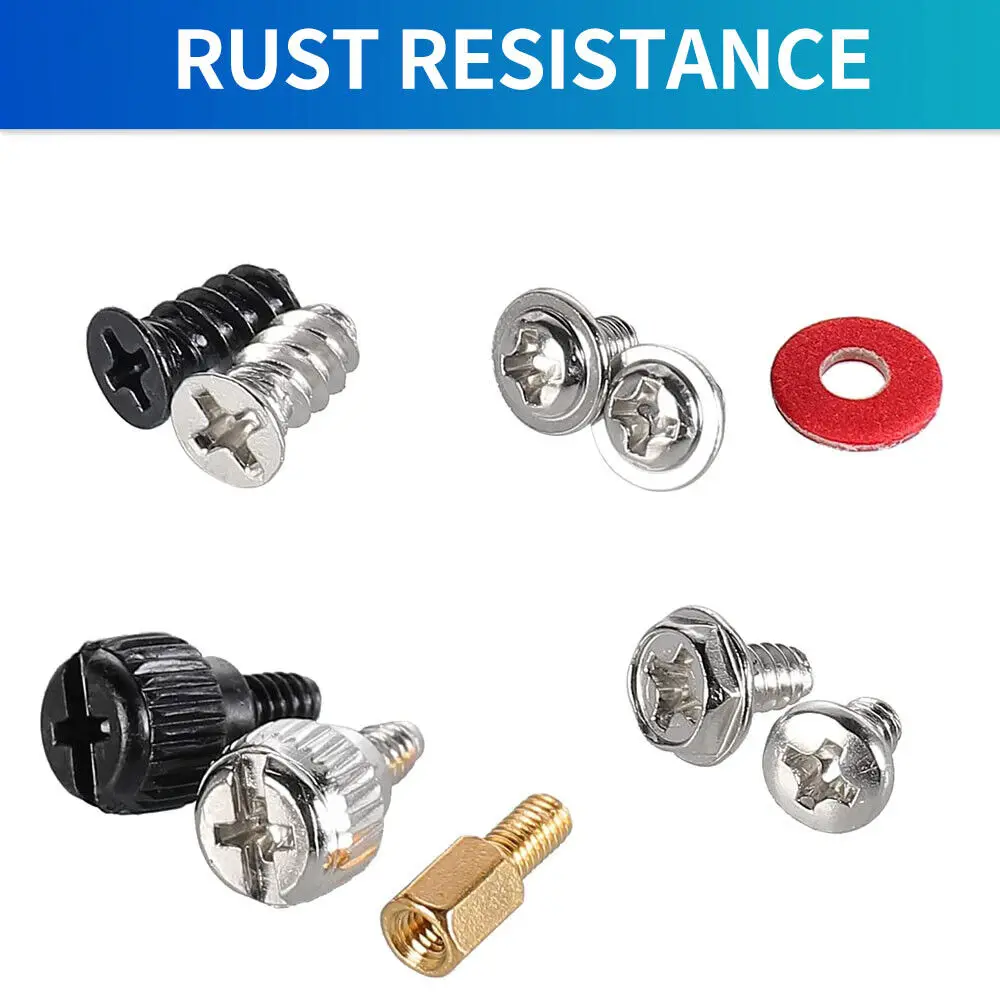 228Pcs Personal Computer Screws Kit for DIY & Repair PC Motherboard Standoffs