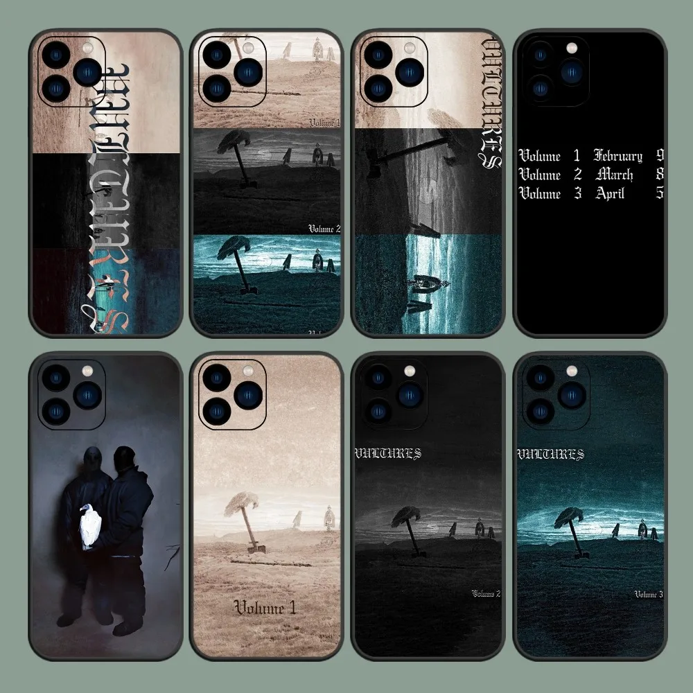 Singer Kanye West Vultures 3 Phone Case For iPhone 8 11 12 13 14 15 Mini X XR XS PRO MAX Plus Cover