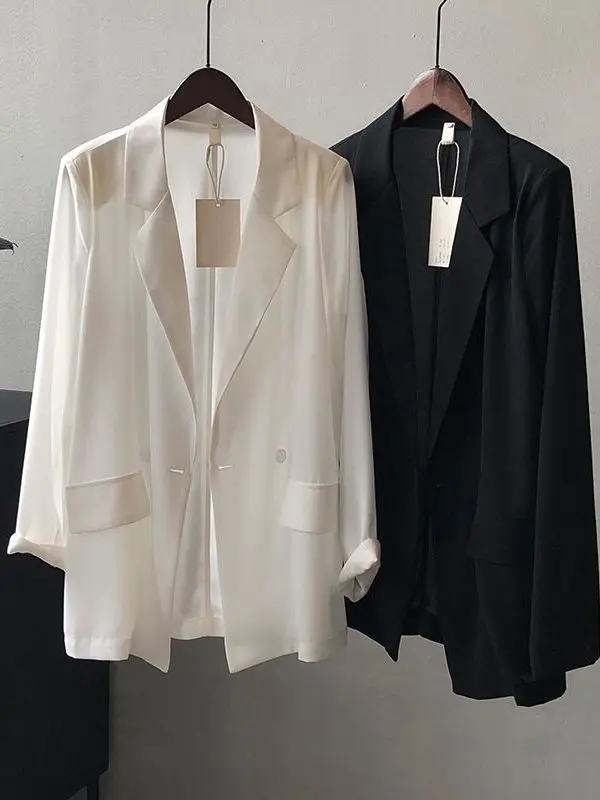 

Women's Summer Thin Casual Loose Sun Protection Snowflake Design Suit Jaet Commute Sle Long Sve Formal Wear JJ883