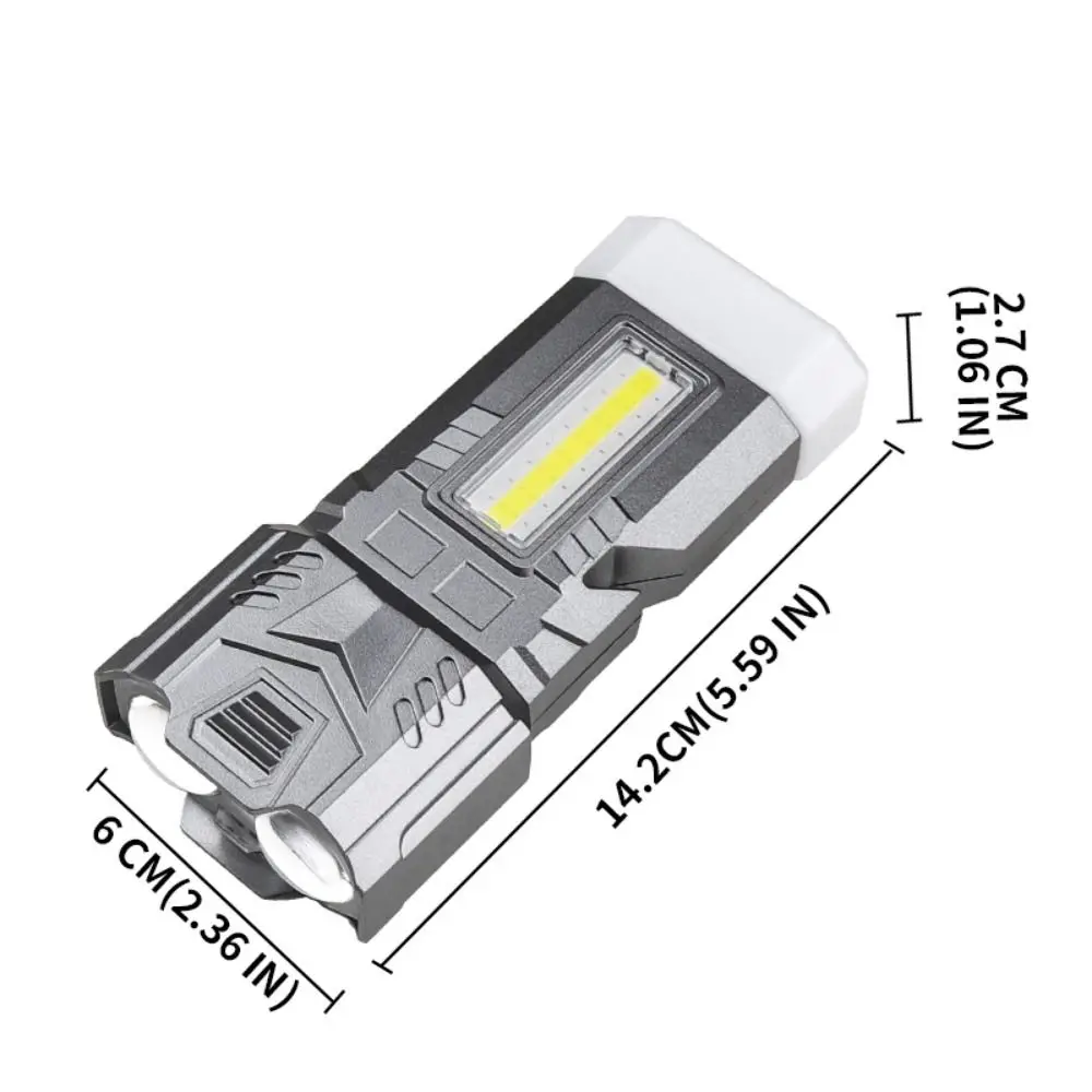 COB Side Light Mini Strong Light Flashlight USB Rechargeable with Strong Magnet Portable Work Light High-Powerful Waterproof
