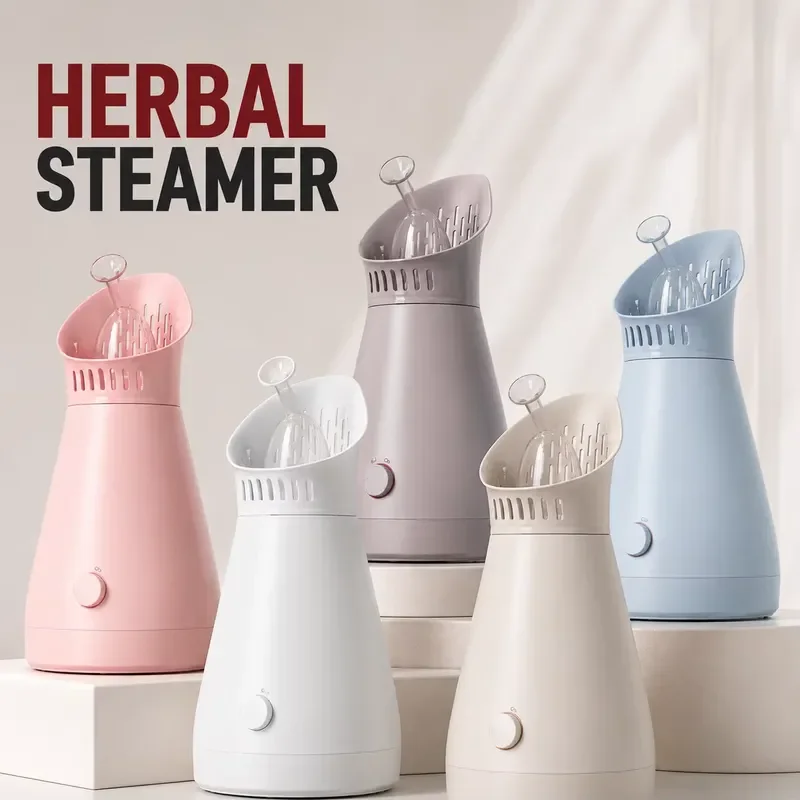 Herbal Facial Steamer Hot Mist Vaporizer Nose & Face Steam Care Device with Towel Steaming Function