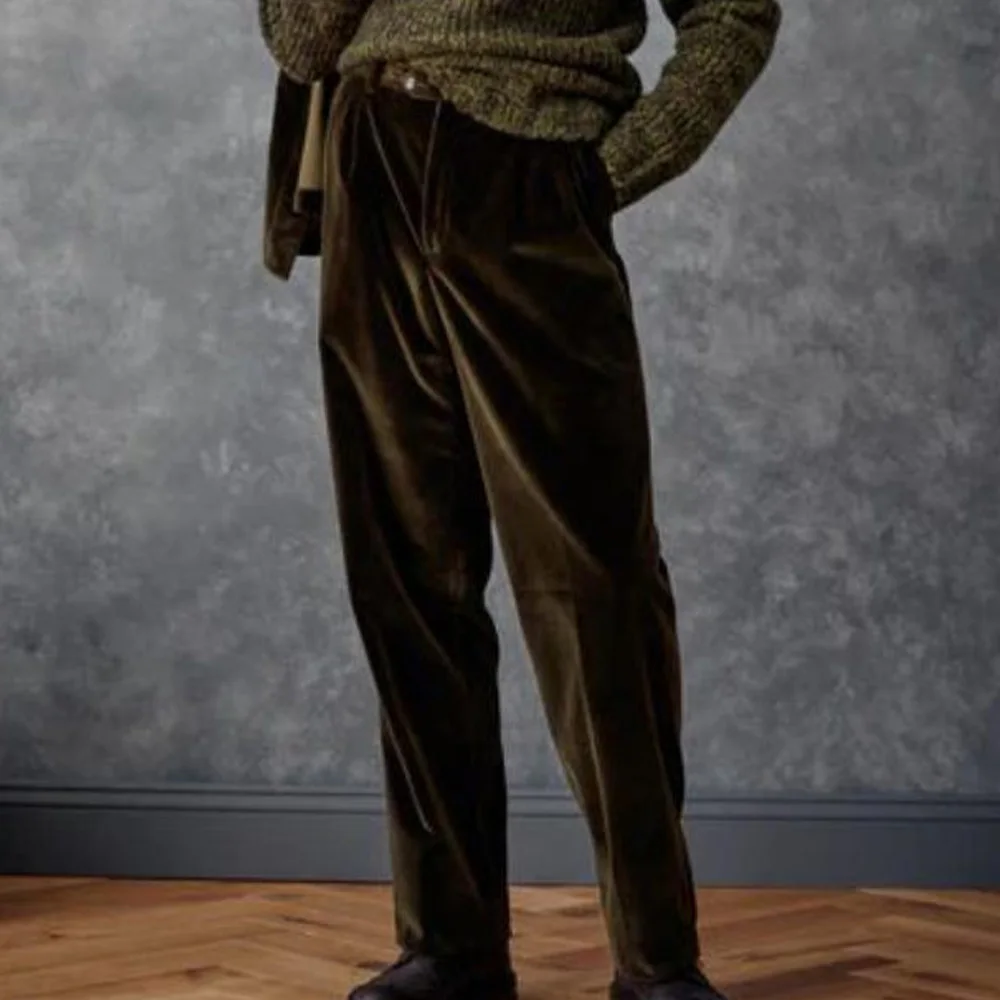 

Эластичные бархатные костюмные брюки, мужские зауженные брюки из смесовой ткани, удобные офисные брюки, деловая повседневная мужская свадебная официальная одежда