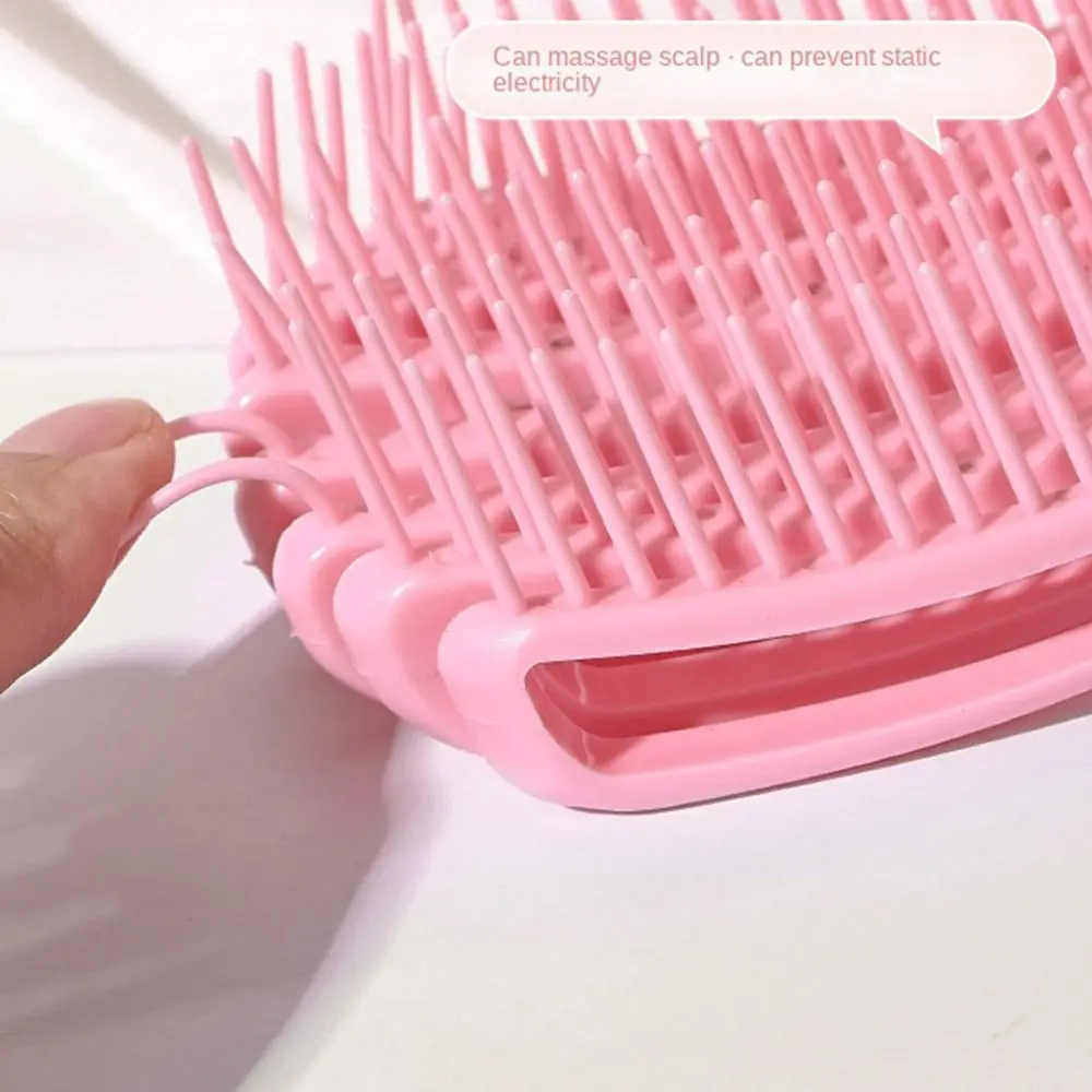 Anti-static Hollowing Out Massage Comb Hollow Hair Fluffy Scalp Massage Comb Wet Dry Elastic Air Cushion Comb Nylon Salon