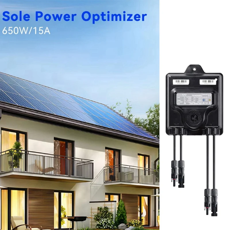 650W PV Power Optimizer MPPT 12V-75V Input Ip68 Real-Time Solar Panel Monitoring Voltage-Limiting Anti-Hotspot