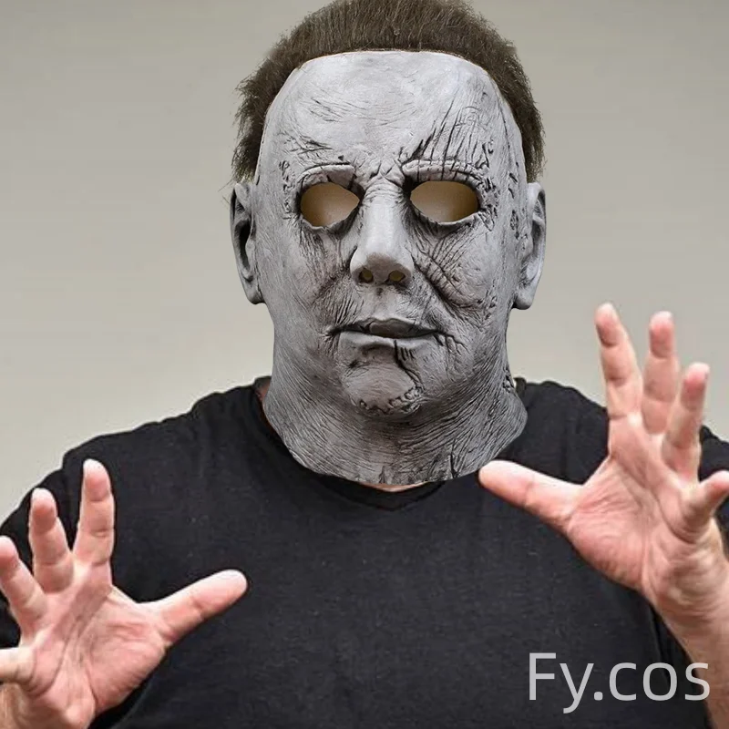 Michael Myers Latex Helm Halloween Cosplay Enge Griezelige Demon Boze Moordenaar Kostuum Prop Volwassen Volledig Gezicht Voor Mannen En Vrouwen