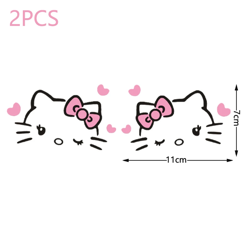 Kawaii Hello Kitty Sticker Rearview Mirror Sticker Car Body Decorative Sticker Truck Motorcycle HelloKitty Car Stickers