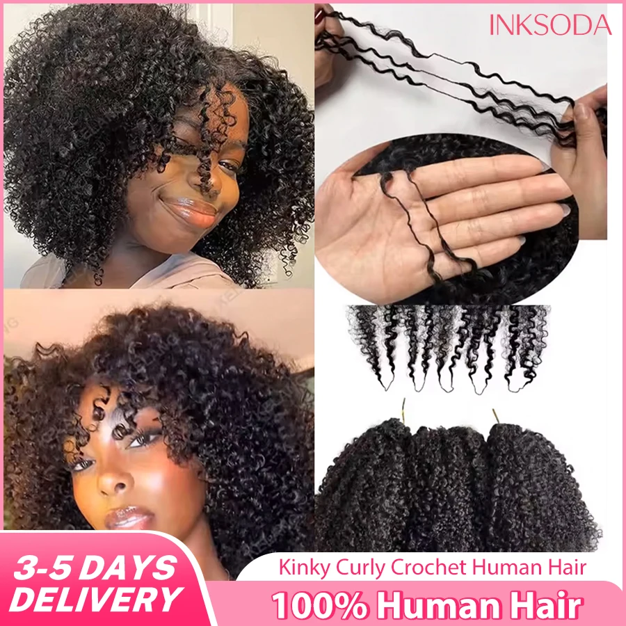 

Наращивание волос 12A, 30 дюймов, афро-кудри, натуральные волосы, для крючкового плетения, без узлов, предварительно разделенные, легкие как перья, 60 г/упаковка