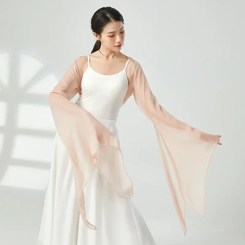 

Classical dance body rhyme gauze new women's elegant straps big horn sleeves antique practice