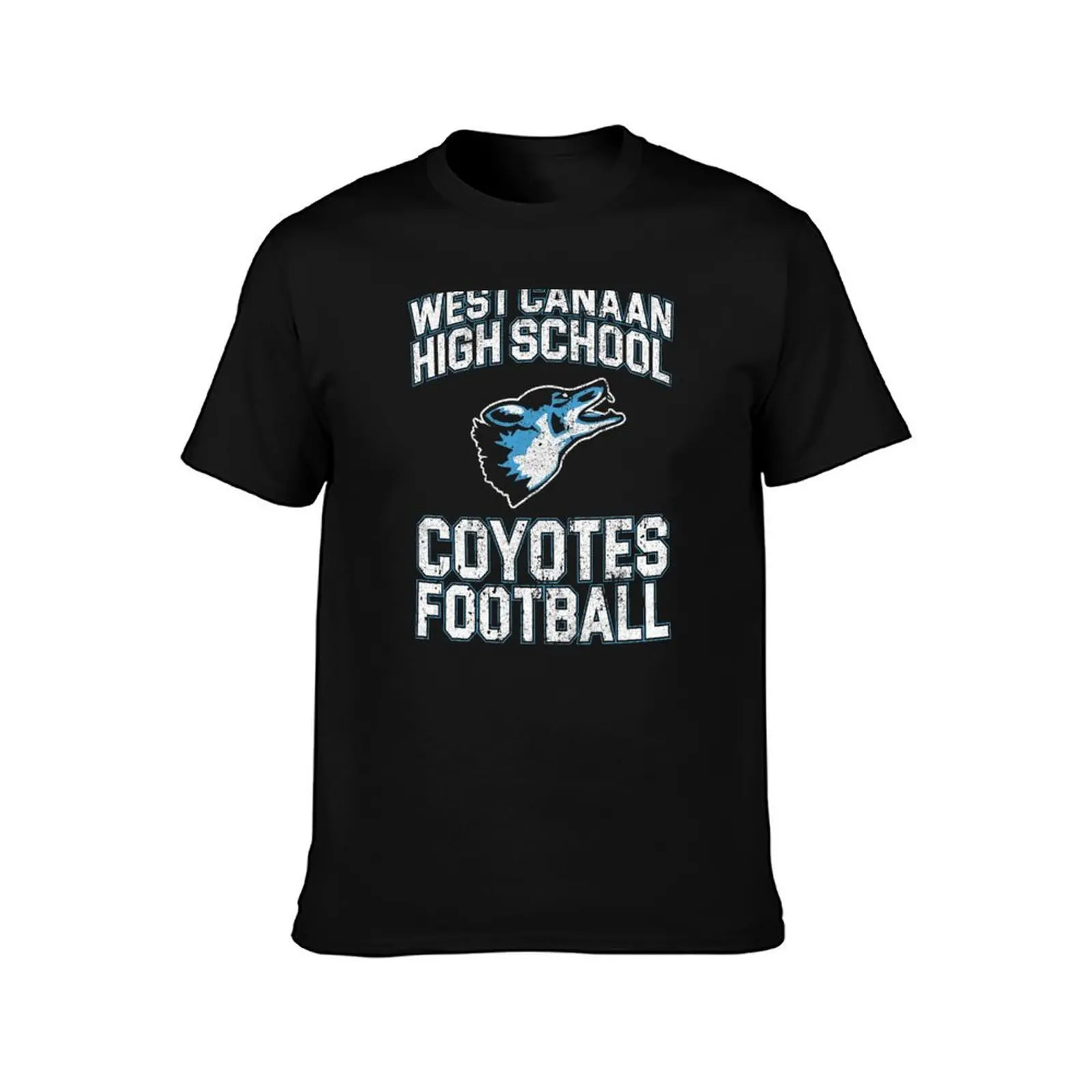 West Canaan High School Coyotes Football - Varsity Blues T-Shirt Big Size Short Sleeve Casual Top