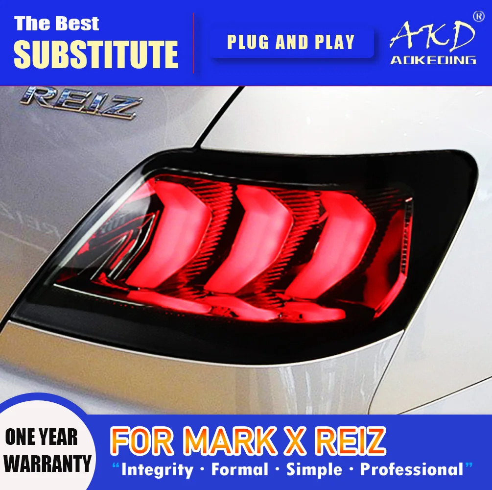 AKD Tail Lamp for Toyota Reiz LED Tail Light 2005-2009 Reiz Mark X Rear Fog Brake Turn Signal Automotive Accessories