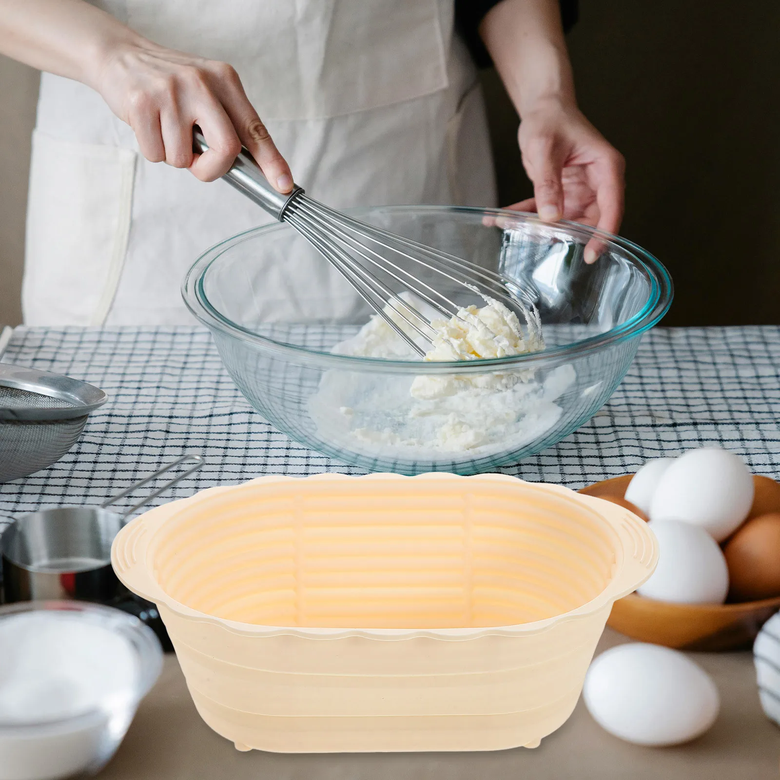 

Sourdough Banneton Bread Proofing Basket Oval Silicone Large Capacity Dough Rising Container For Sourdough Pizza Homemade