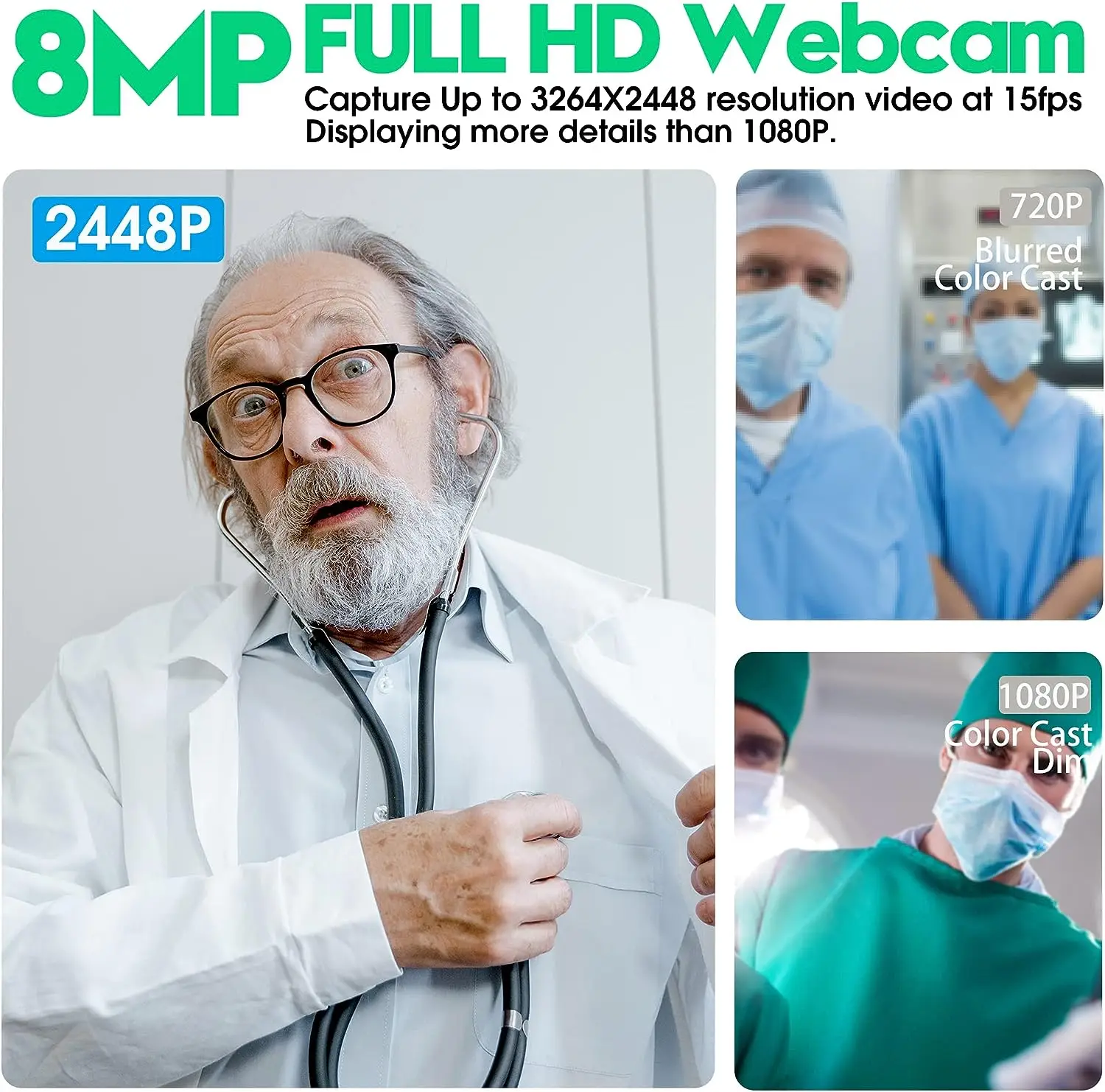 8 Megapixel USB Camera with IMX179 CMOS Sensor 8mp Webcam with 5-50mm Zoom Lens for Android Linux Windows Industrial Video