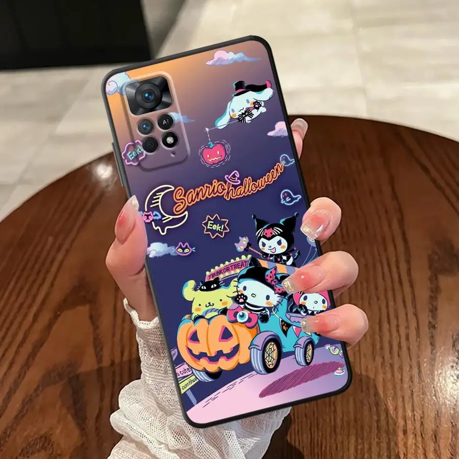 Custodia Sanrio di Halloween per Xiaomi Redmi Note 10 9 8 Pro 12S 9s 10S 11 13 12 Pro Plus 11S Cover posteriore morbida per telefono