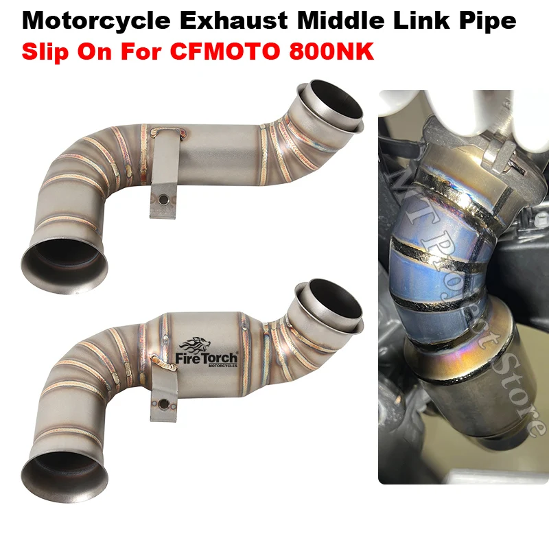 

Slip On For CF MOTO 800NK 800 NK Motorcycle Exhaust Escape Moto Systems Stainless Steel Mid Link Pipe Connect Original Muffler