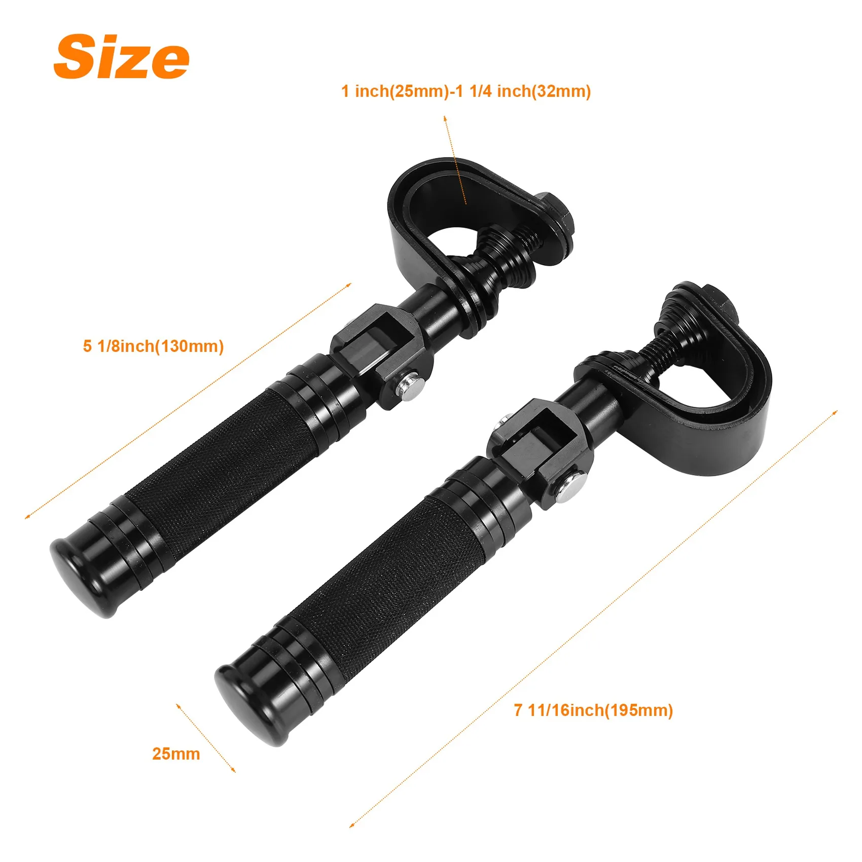 AB59-1Pair Motorcycle Highway Engine Guard Crash Bar Foot Pegs For Honda Kawasaki Motorcycle Accessories Foot Rest