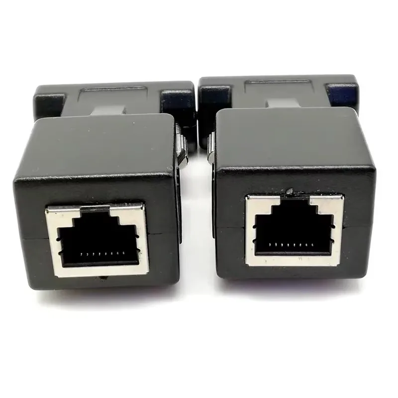 15핀 VGA 암-RJ-45 암 커넥터 카드 VGA RGB HDB 확장기-LAN CAT5 CAT6 RJ45 네트워크 이더넷 케이블 어댑터