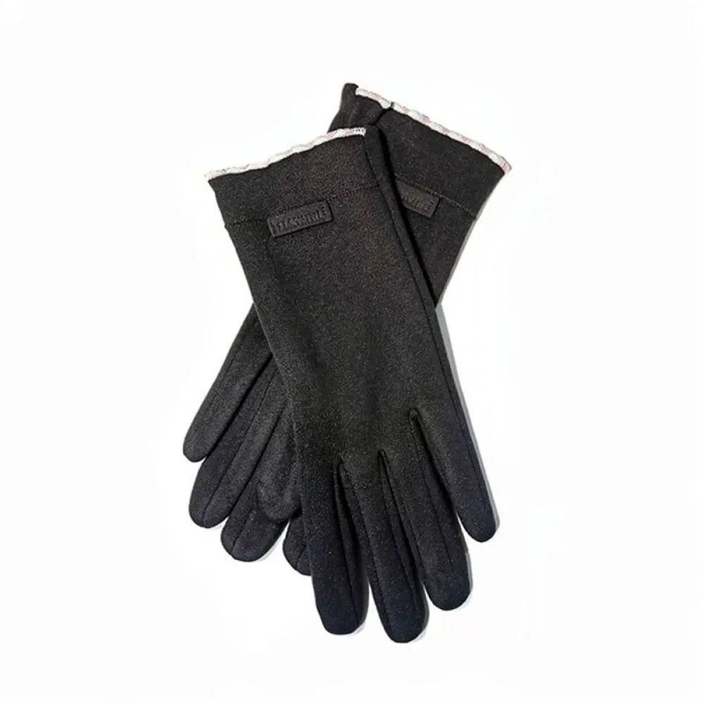 For Moxun Womens Winter Gloves Soft Thermal Plush Lining Touch Screen Finger Mittens Windproof Cold Resistant Apparel