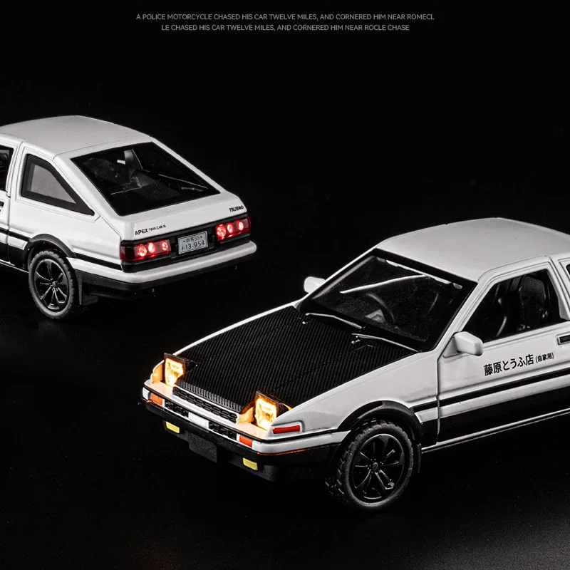 1:36 AE86 จําลองDiecastโลหะผสมรุ่นรถเสียงดึงกลับคอลเลกชันของเล่นเด็กของขวัญ