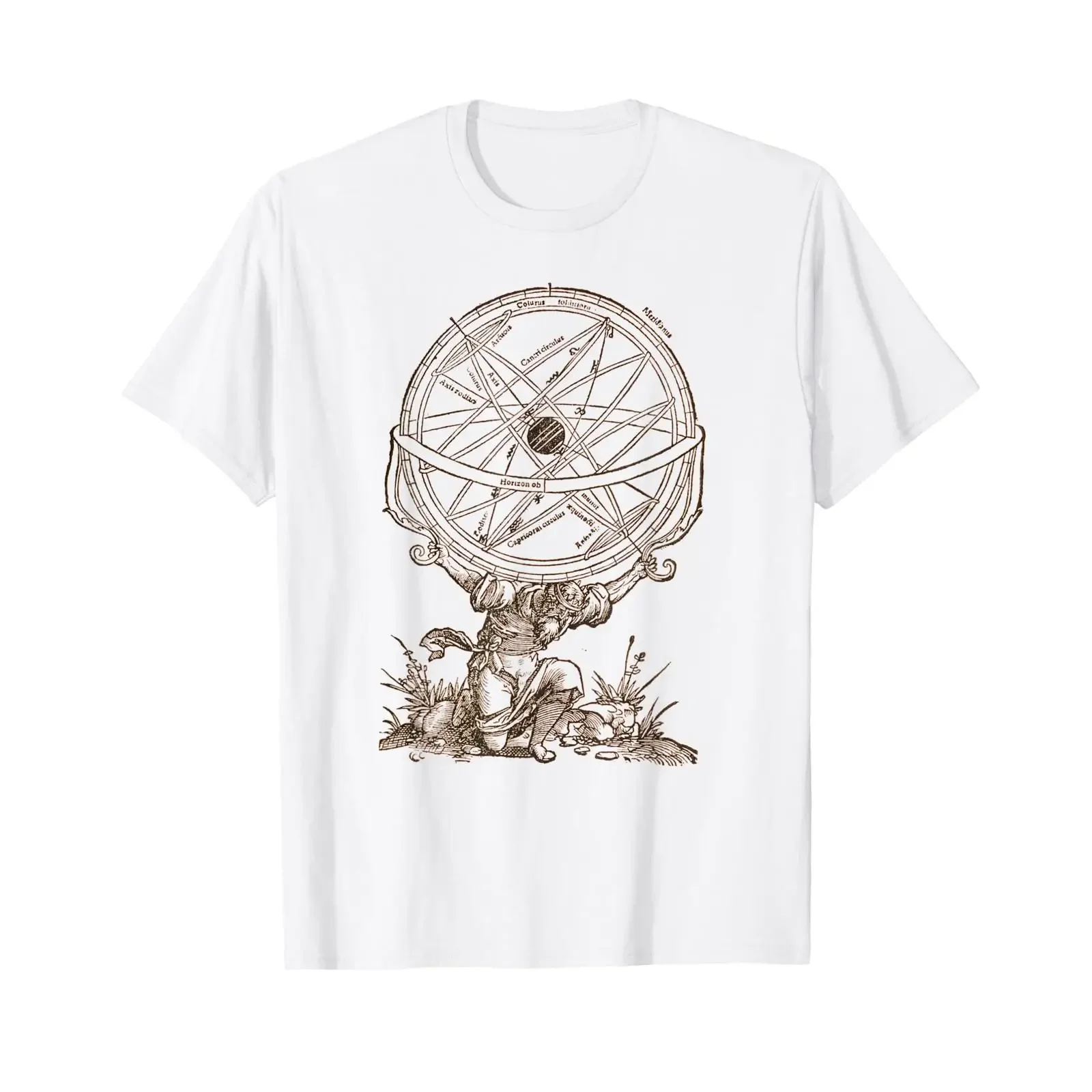 Camiseta vintage con diseño de Atlas, dios griego de la mitología, Titan, historia y arte, estilo vintage, lavada, suave, para uso diario, ropa de diseñador.