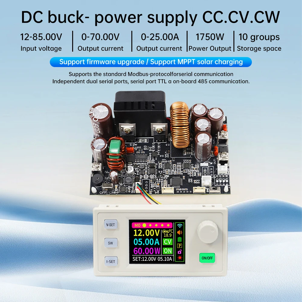 Upgrade XY7025 70V/25A/1750W CNC Stabilized Voltage Power Supply