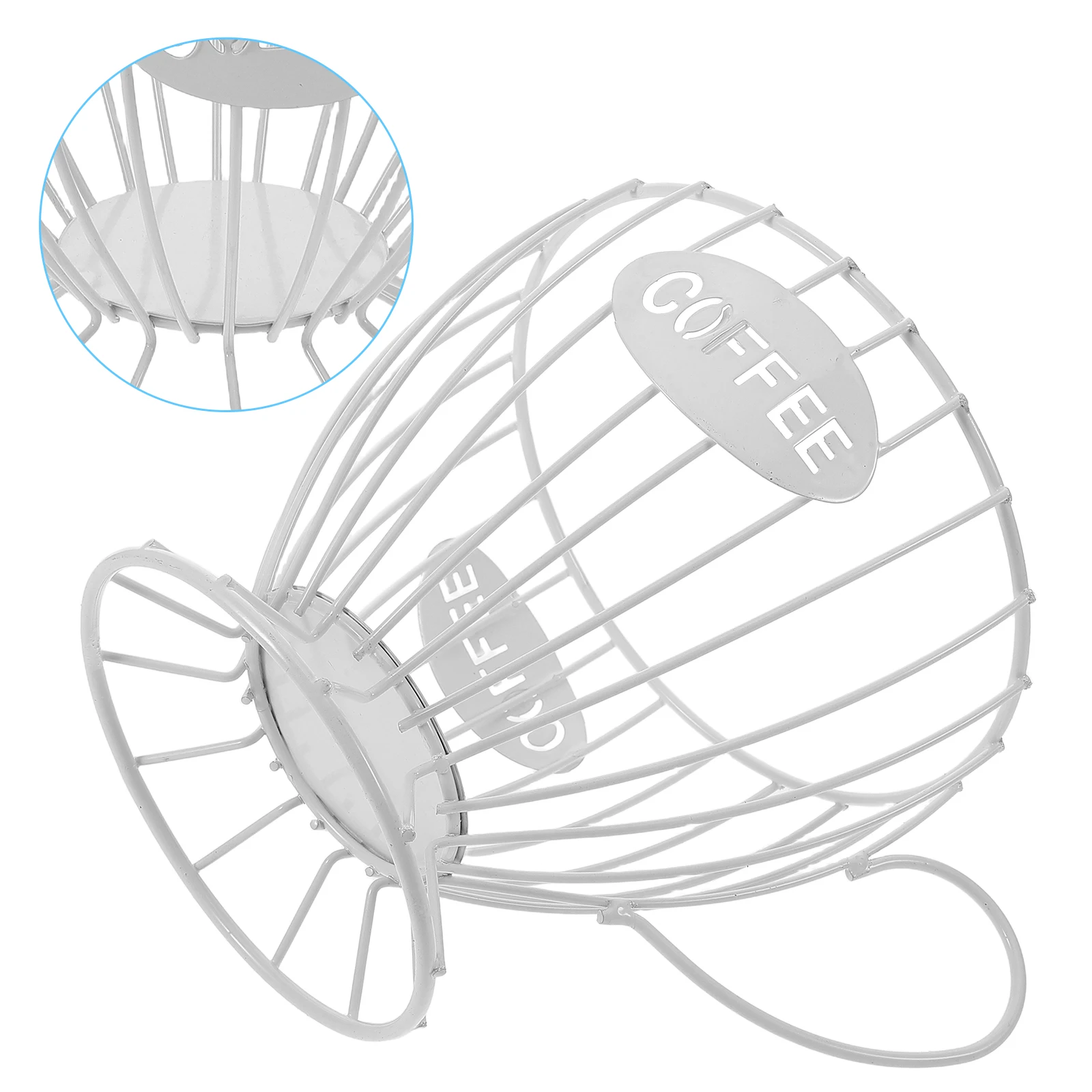 

Coffee Capsule Storage Rack Holder Iron Wire Basket Snack Storage Kitchen Organizer Countertop Food Container