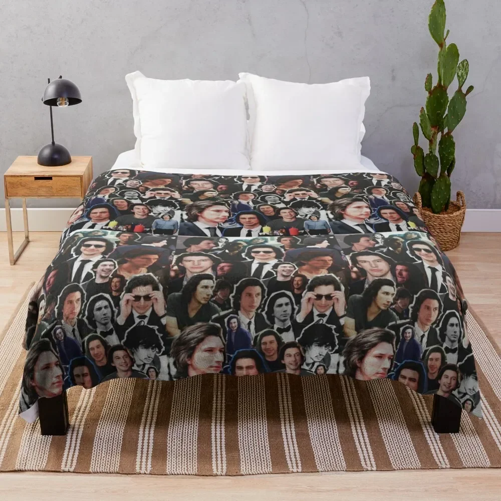 

Assorted Adam Driver Collage Throw Blanket Decorative Sofas Beautifuls Plush Decorative Sofa Plaid on the sofa Blankets