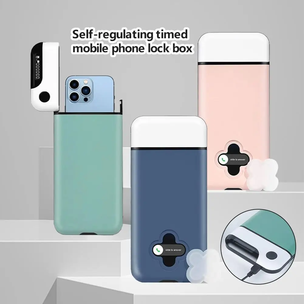 Keepin Box Smart Phone Lock Box Timer Bag Portable Mobile Phone Safe Locking Case Self-Discipline Cell Phones Timed Lockbox