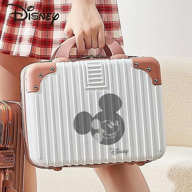 Imagem -03 - Disney-mala de Maquiagem Mickey Feminina Caixa de Armazenamento Mala de Transporte Multi Funcional Alta Qualidade Desenhos Animados Moda Novo