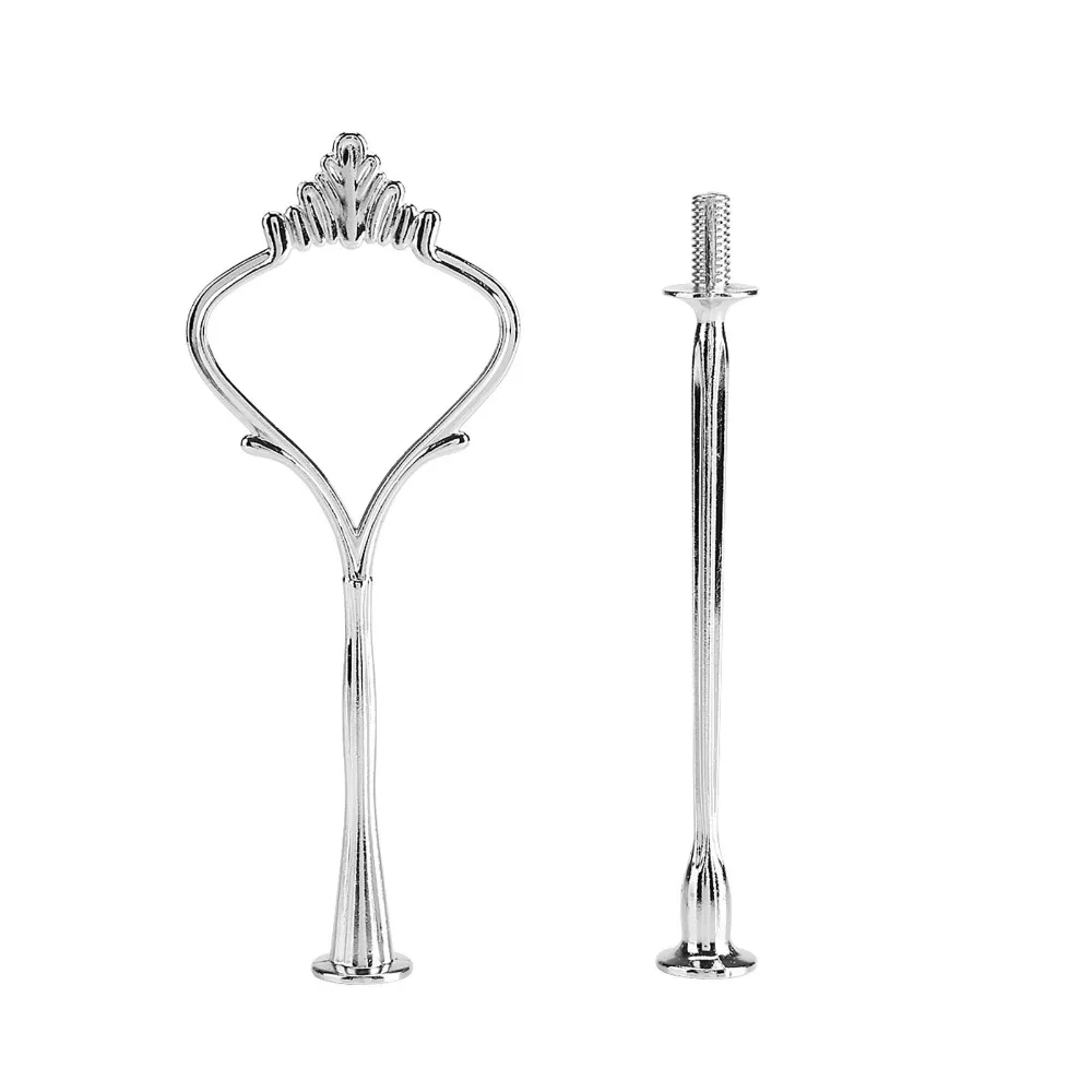 Zinc Alloy Cake Stands 2 Tiers 3 Tier Threaded Rods Cupcake Display Holder Spacer Washers Crown Handle Tiered Tray Hardware