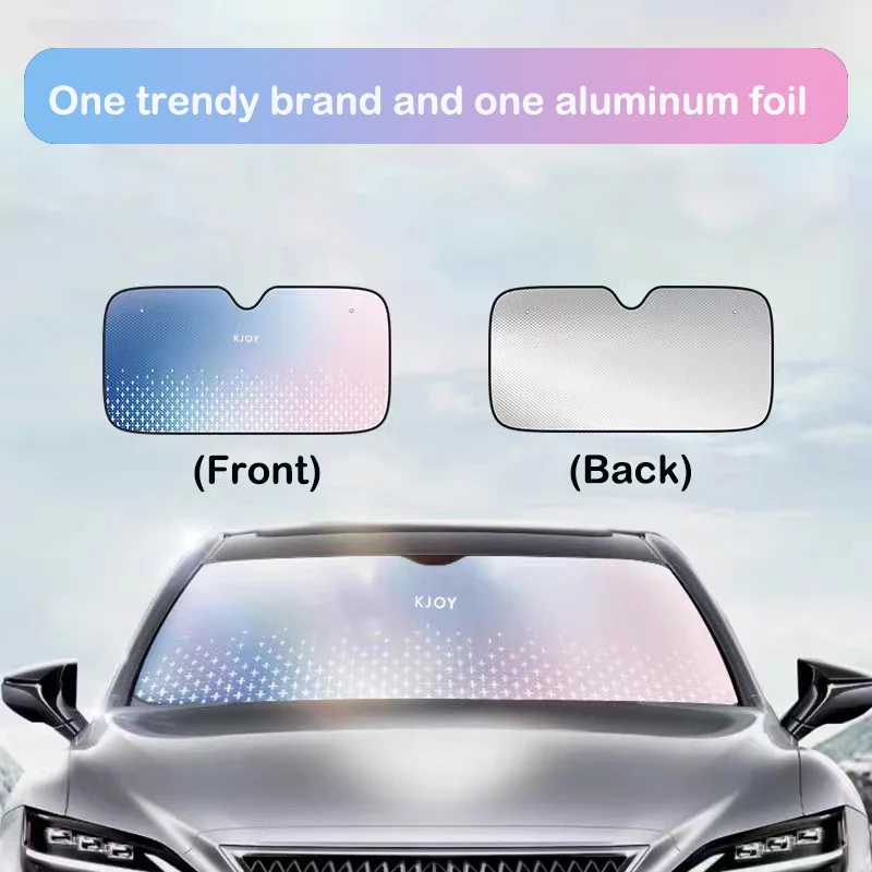 Double Bubble Aluminum Foil Car Sunshade Front Car Seat Rear Windscreen Curtain Heat Insulation Sun Protector Accessory