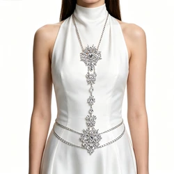 2026 New Fashion Clear Crystal Rhinestone Waist Chains Body Chain Necklace Women Jewelry Sexy Belly Chains Woman Waistband