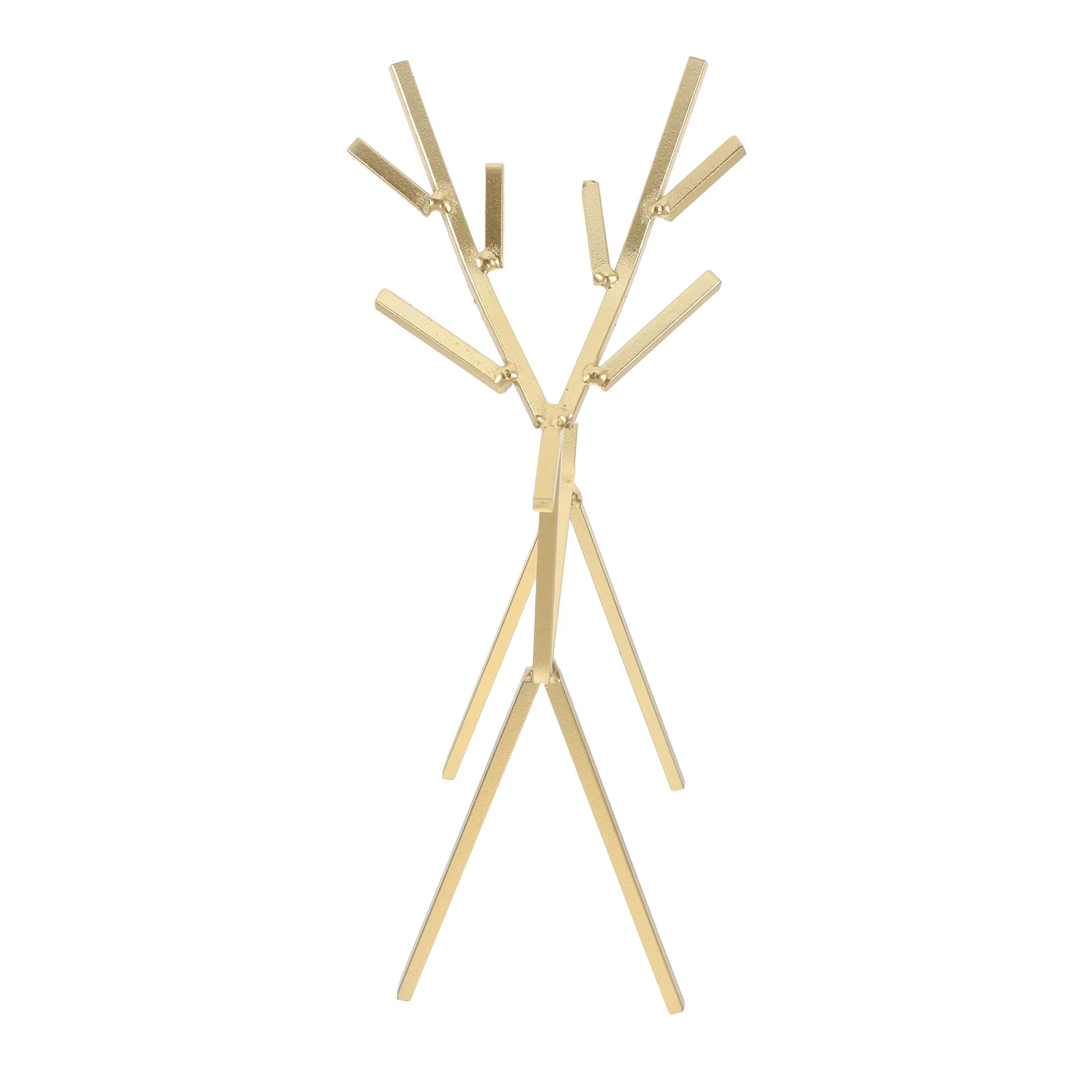 

Golden Deer Decor Home Garden Metal Ornaments Desktop Iron Reindeer Decorations