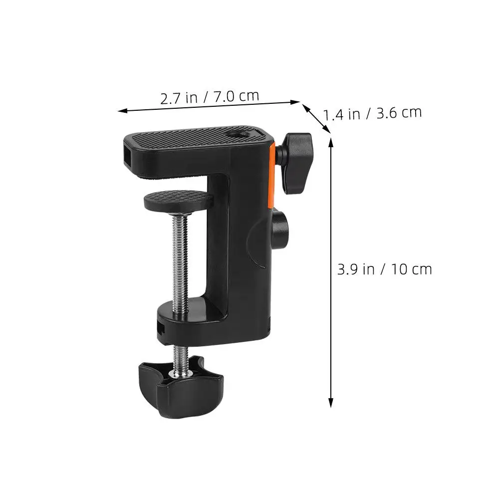 Desk Clamp Microphone Suspension Arm Iron Table Mount Clip Adjustable Heavy Duty Table Retaining Clamp C Shaped Retaining Clip