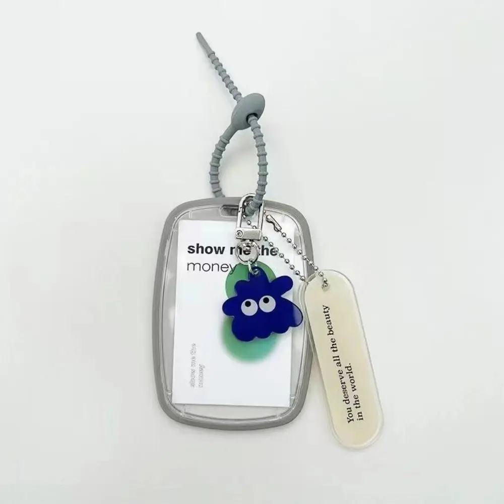 

Protective Case PVC Card Cover Key Holder Korean Style Pendant INS Transparent Card Hold Key Ring Ornaments Women Card Cover