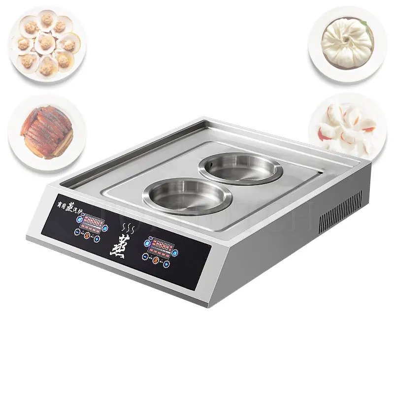 

Steamer Steaming Buns Machine Stainless Steel Desktop Electric Boiler Vapour Dumpling Baozi Food Furnace