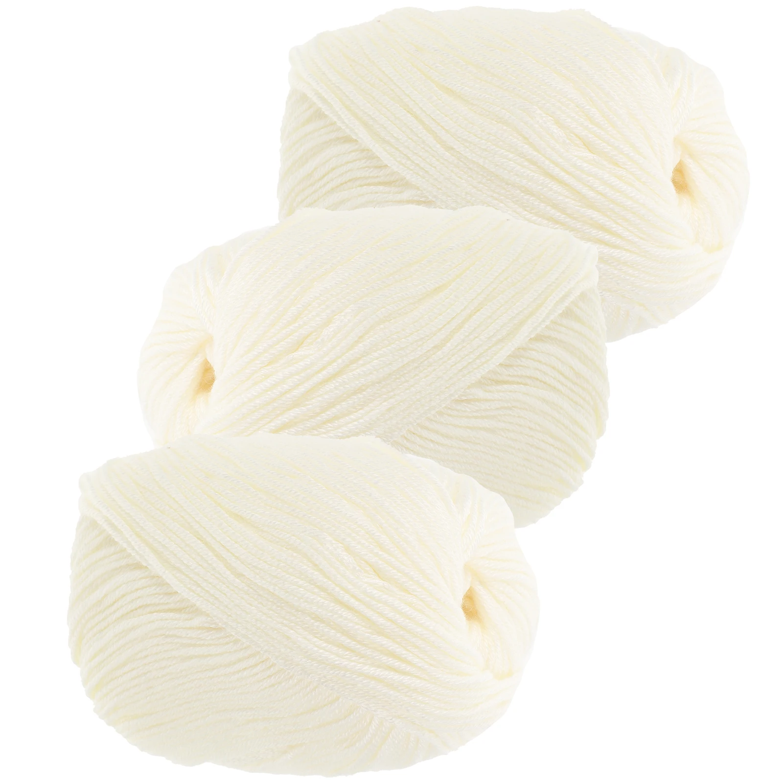 

3 Rolls Cotton Yarn For Crocheting Clearance Yarn for Crocheting Baby Accessories Protein Fleece Knitting Supply Blanket Soft