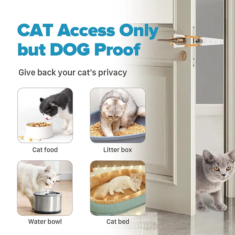 Cat Door Holder Latch Adjustable Dog Door Stopper Elastic Gate Lock Flex Latch Strap Keep Dog Out From Entering Pet Gate Supply