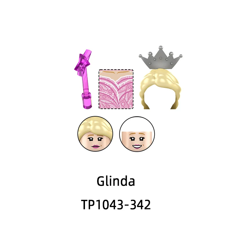 TP1043 Elphaba Glinda معالج رائع من أوز مدام موريبل فييرو باك نيساروز نموذج كتل MOC الطوب مجموعة الهدايا اللعب