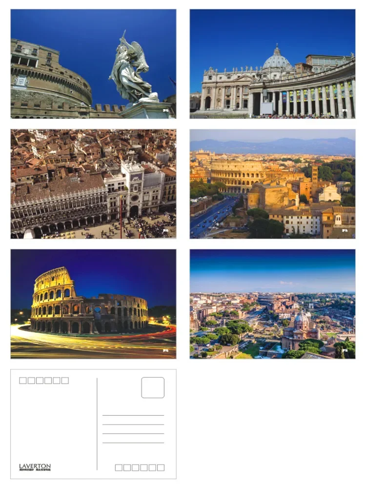 13 Cities Series Postcards Landscape Theme Gift Greeting Card London Paris Venice Dubai Rome Monaco Bangkok Seattle Florence