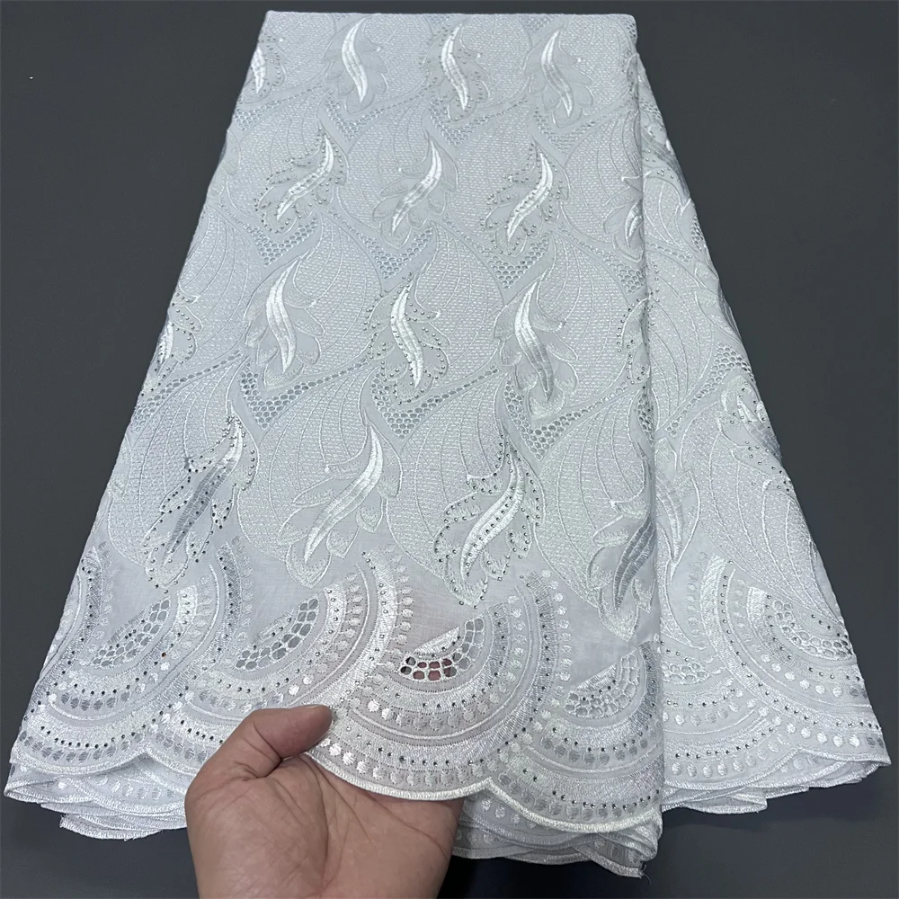 

Высококачественная нигерийская африканская кружевная ткань для свадебных платьев - тюль с вышивкой, хлопок, дамасский, свадебный материал премиум-класса, 5 ярдов