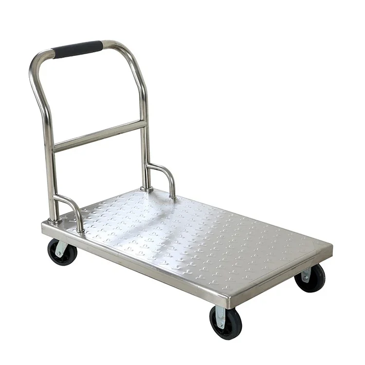 

RUITAI Hot Sale Heavy Duty Mover Stainless Steel Loading Cart Hand Trolley Flatbed Cart